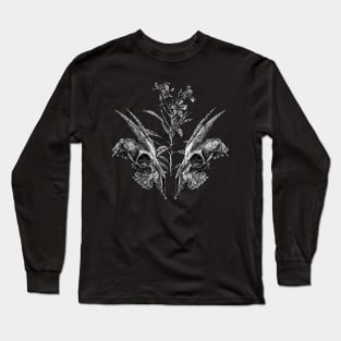 Goat Skull B&W Long Sleeve T-Shirt